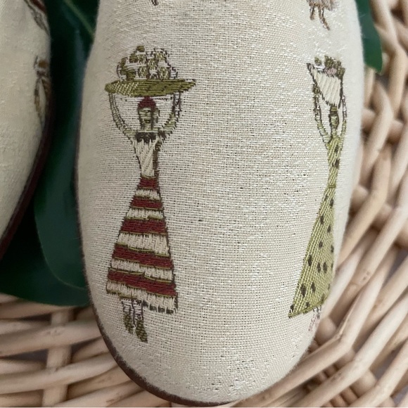 Stubbs & Wootton Palm Beach Linen and leather ladies with baskets loafers 8-1/2 - Picture 11 of 15